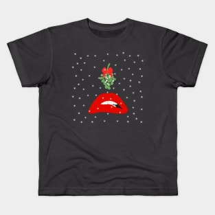 Rocky Horror Lips w/Mistletoe Kids T-Shirt